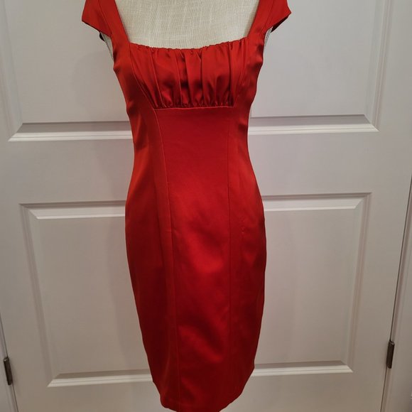BNWT David Meister Red Cocktail Dress, Size 2 - Picture 6 of 10